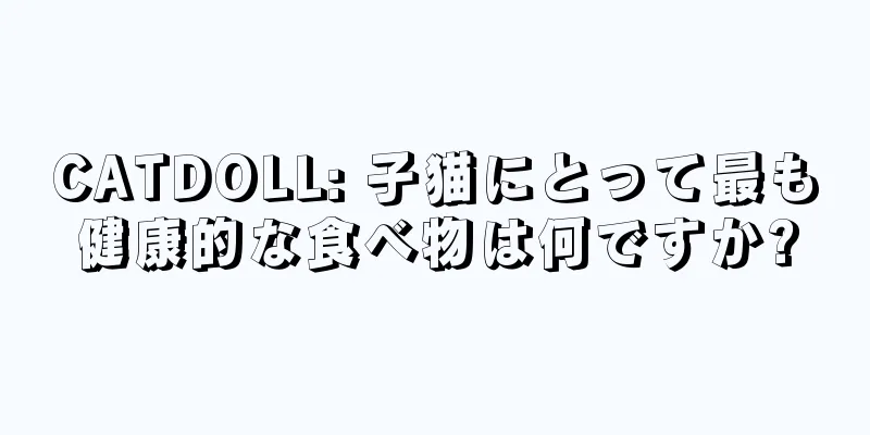 CATDOLL: 子猫にとって最も健康的な食べ物は何ですか?