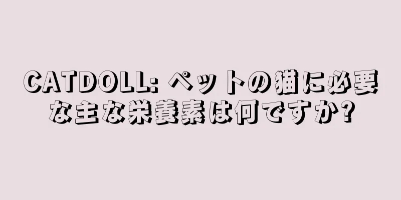 CATDOLL: ペットの猫に必要な主な栄養素は何ですか?