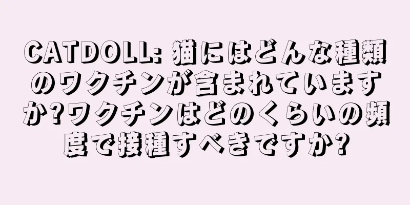 CATDOLL: 猫にはどんな種類のワクチンが含まれていますか?ワクチンはどのくらいの頻度で接種すべきですか?