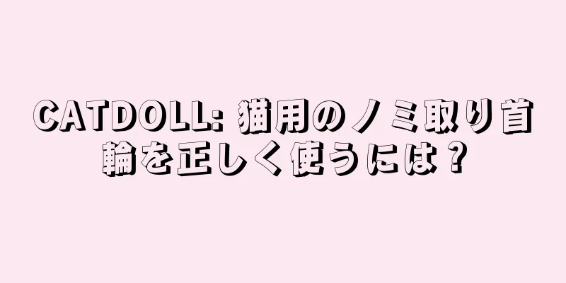 CATDOLL: 猫用のノミ取り首輪を正しく使うには？