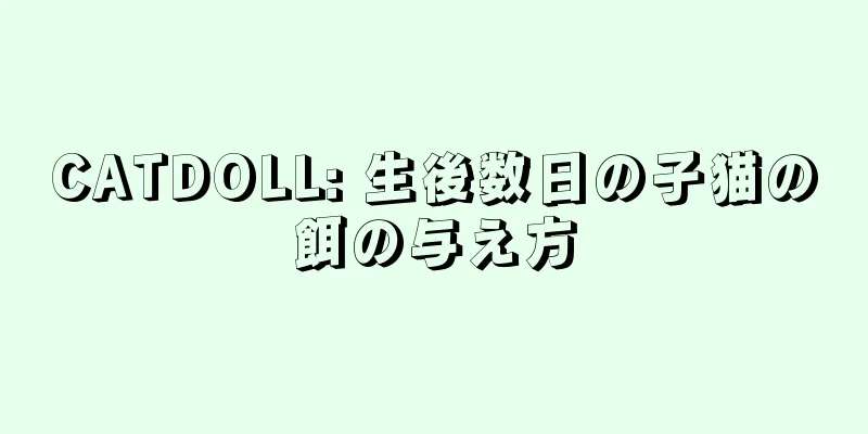 CATDOLL: 生後数日の子猫の餌の与え方