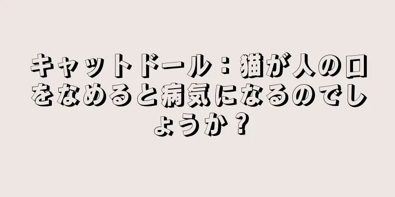 キャットドール：猫が人の口をなめると病気になるのでしょうか？