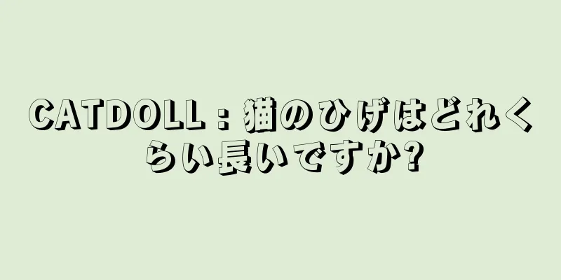 CATDOLL : 猫のひげはどれくらい長いですか?
