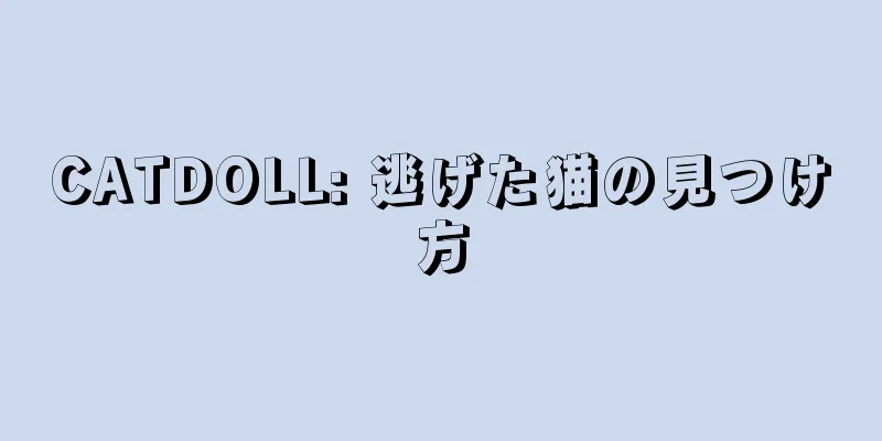 CATDOLL: 逃げた猫の見つけ方