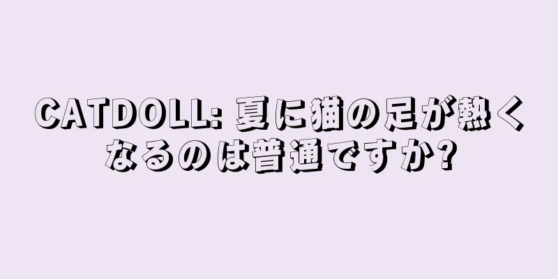 CATDOLL: 夏に猫の足が熱くなるのは普通ですか?