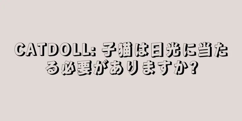 CATDOLL: 子猫は日光に当たる必要がありますか?