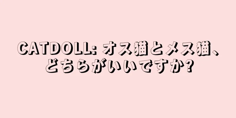 CATDOLL: オス猫とメス猫、どちらがいいですか?