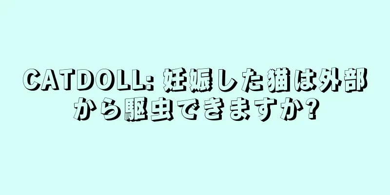CATDOLL: 妊娠した猫は外部から駆虫できますか?