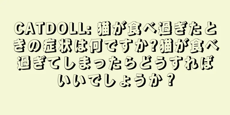 CATDOLL: 猫が食べ過ぎたときの症状は何ですか?猫が食べ過ぎてしまったらどうすればいいでしょうか？