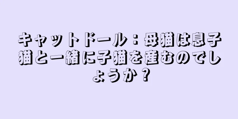 キャットドール：母猫は息子猫と一緒に子猫を産むのでしょうか？