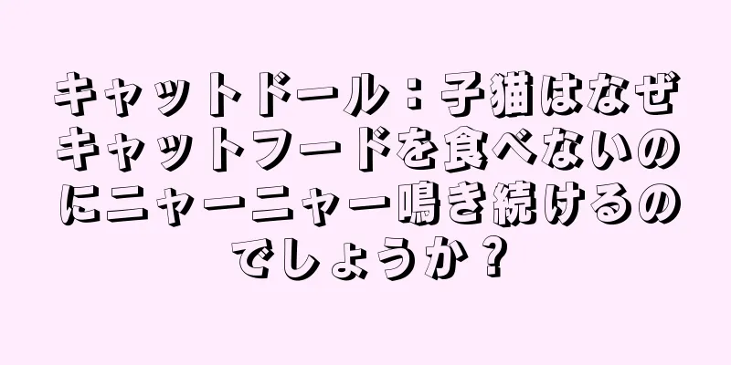 キャットドール：子猫はなぜキャットフードを食べないのにニャーニャー鳴き続けるのでしょうか？