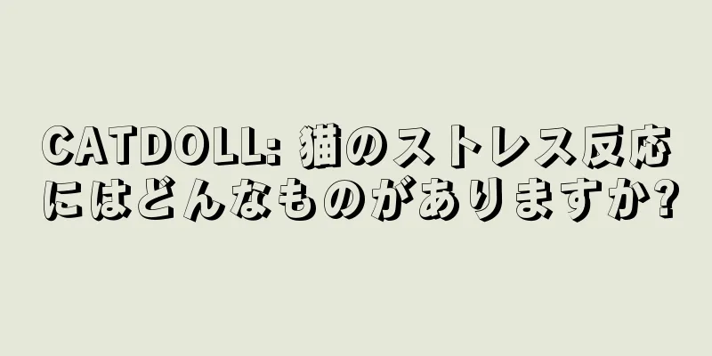 CATDOLL: 猫のストレス反応にはどんなものがありますか?