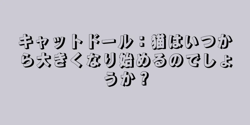 キャットドール：猫はいつから大きくなり始めるのでしょうか？