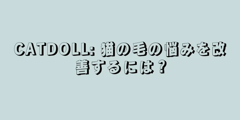 CATDOLL: 猫の毛の悩みを改善するには？