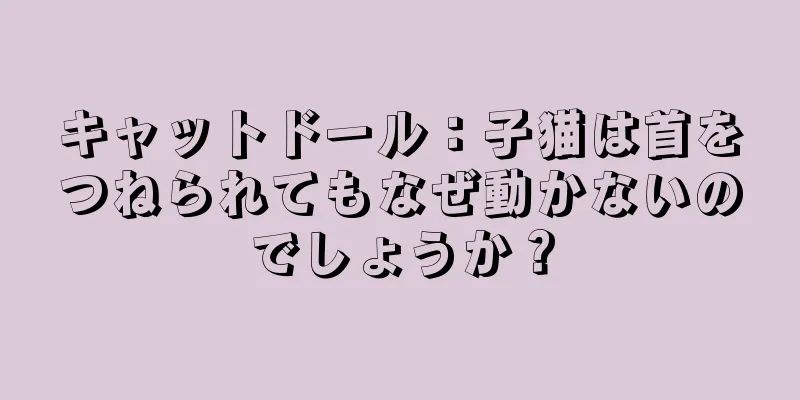 キャットドール：子猫は首をつねられてもなぜ動かないのでしょうか？
