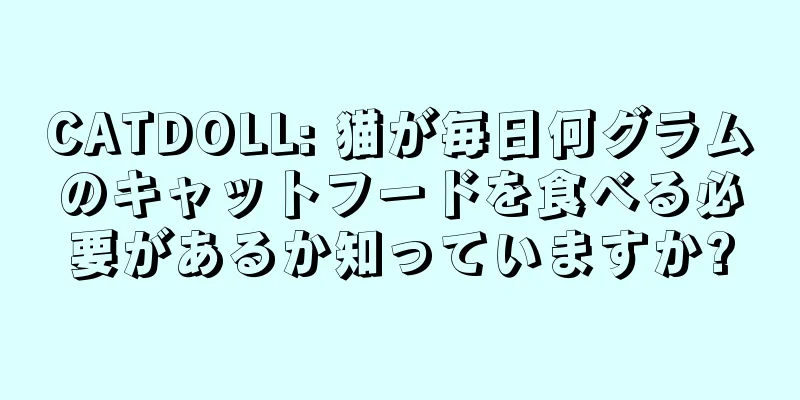 CATDOLL: 猫が毎日何グラムのキャットフードを食べる必要があるか知っていますか?