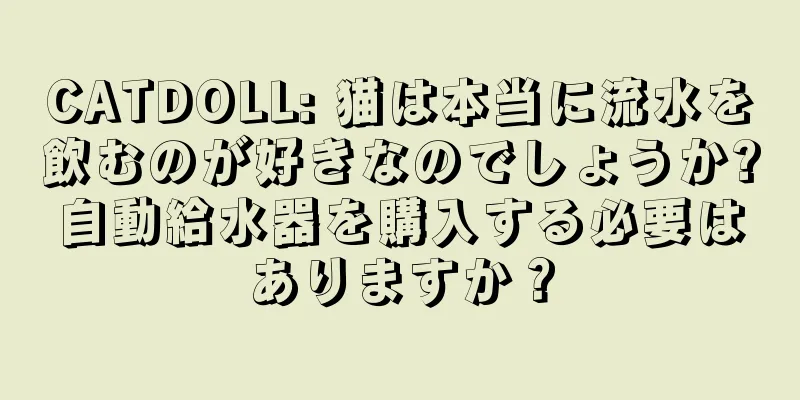 CATDOLL: 猫は本当に流水を飲むのが好きなのでしょうか?自動給水器を購入する必要はありますか？