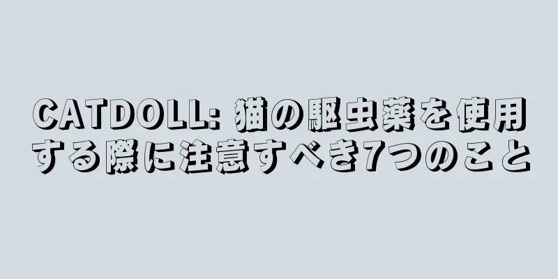 CATDOLL: 猫の駆虫薬を使用する際に注意すべき7つのこと
