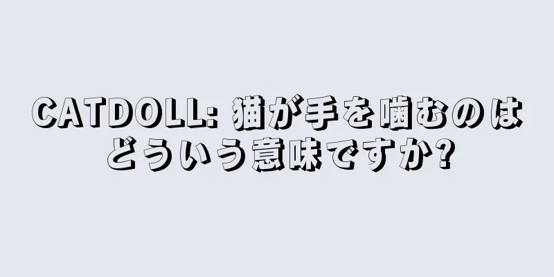 CATDOLL: 猫が手を噛むのはどういう意味ですか?