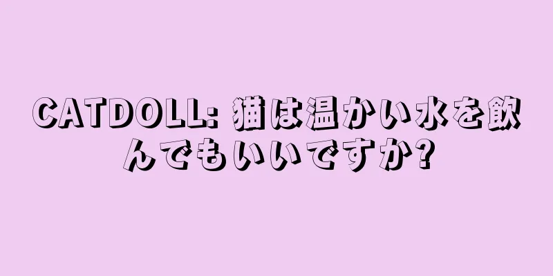 CATDOLL: 猫は温かい水を飲んでもいいですか?