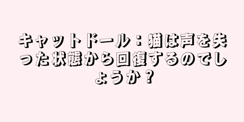 キャットドール：猫は声を失った状態から回復するのでしょうか？