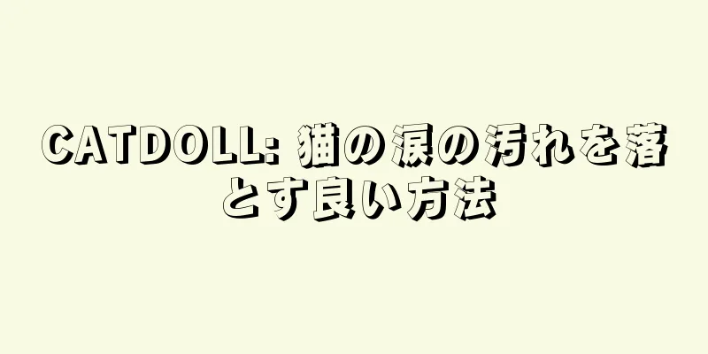 CATDOLL: 猫の涙の汚れを落とす良い方法