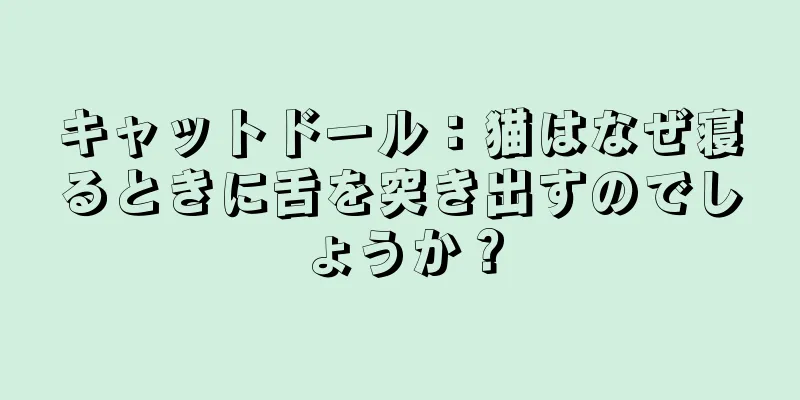 キャットドール：猫はなぜ寝るときに舌を突き出すのでしょうか？