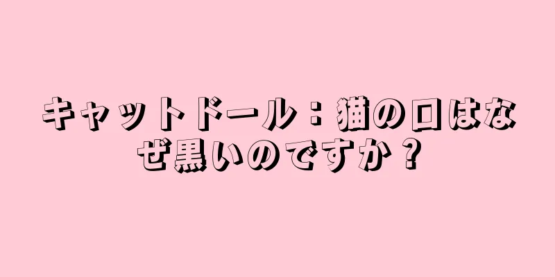 キャットドール：猫の口はなぜ黒いのですか？