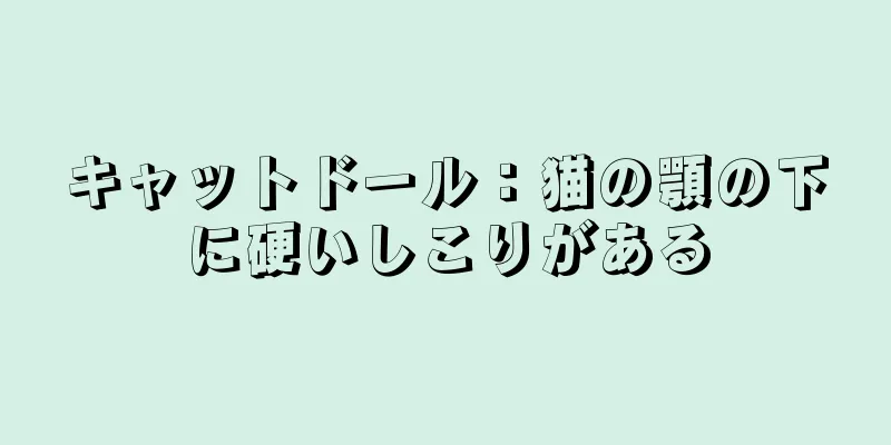 キャットドール：猫の顎の下に硬いしこりがある