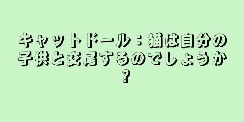 キャットドール：猫は自分の子供と交尾するのでしょうか？