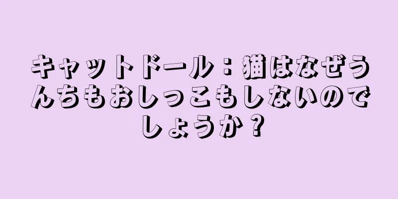 キャットドール：猫はなぜうんちもおしっこもしないのでしょうか？