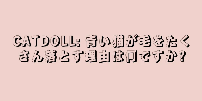 CATDOLL: 青い猫が毛をたくさん落とす理由は何ですか?