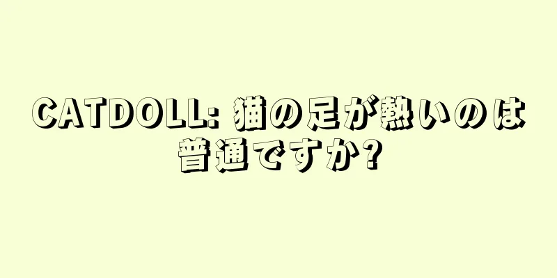 CATDOLL: 猫の足が熱いのは普通ですか?