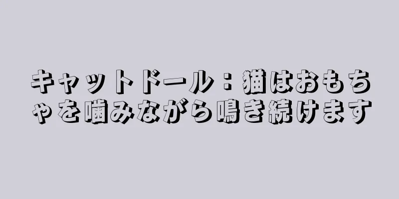 キャットドール：猫はおもちゃを噛みながら鳴き続けます