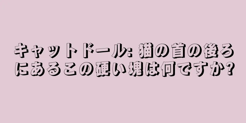キャットドール: 猫の首の後ろにあるこの硬い塊は何ですか?