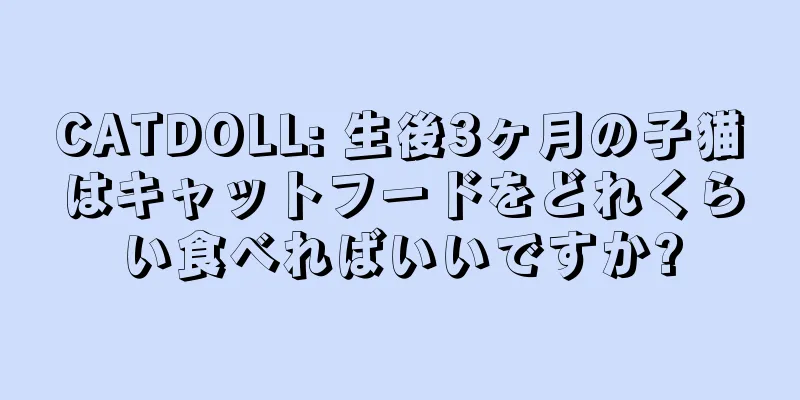 CATDOLL: 生後3ヶ月の子猫はキャットフードをどれくらい食べればいいですか?