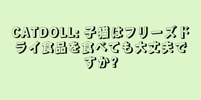CATDOLL: 子猫はフリーズドライ食品を食べても大丈夫ですか?
