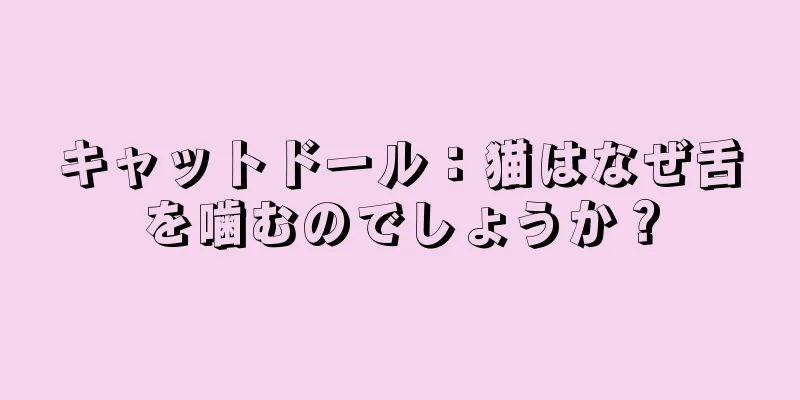 キャットドール：猫はなぜ舌を噛むのでしょうか？