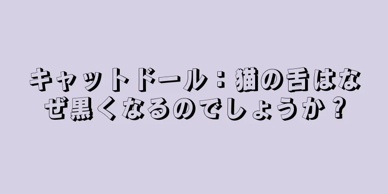 キャットドール：猫の舌はなぜ黒くなるのでしょうか？