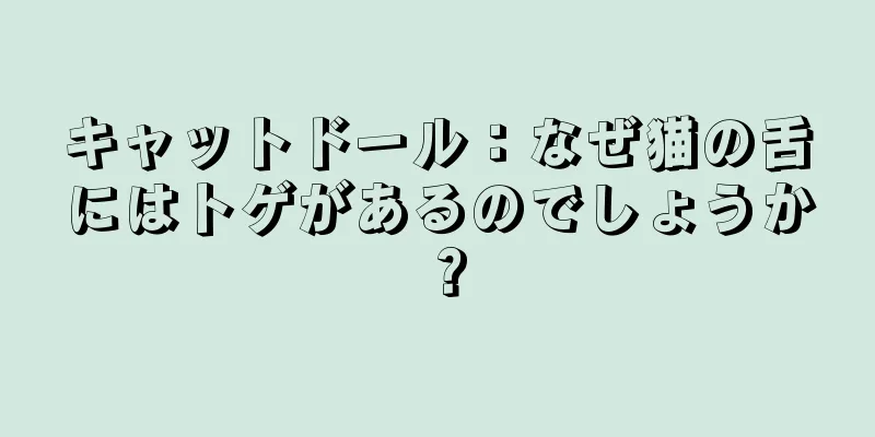 キャットドール：なぜ猫の舌にはトゲがあるのでしょうか？