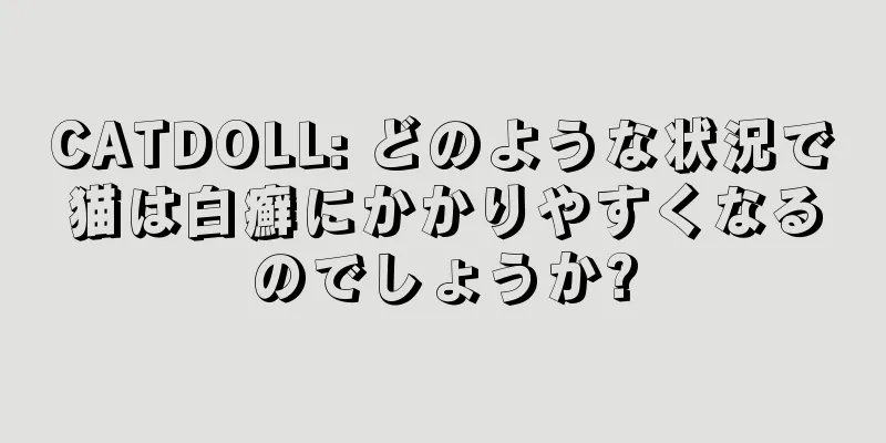CATDOLL: どのような状況で猫は白癬にかかりやすくなるのでしょうか?