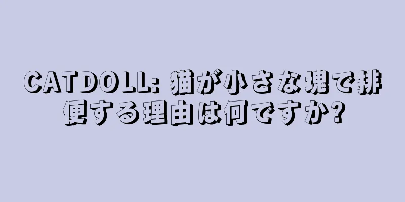 CATDOLL: 猫が小さな塊で排便する理由は何ですか?