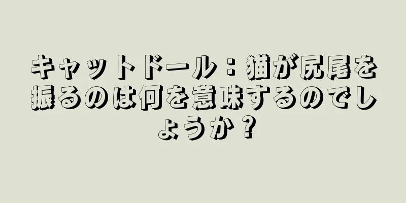 キャットドール：猫が尻尾を振るのは何を意味するのでしょうか？