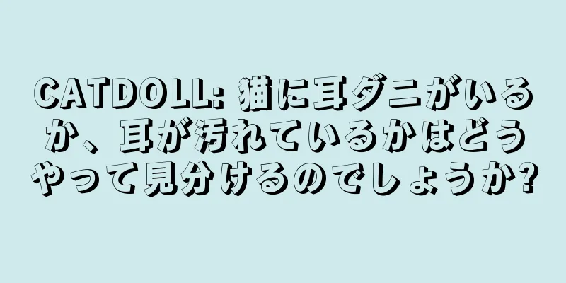 CATDOLL: 猫に耳ダニがいるか、耳が汚れているかはどうやって見分けるのでしょうか?