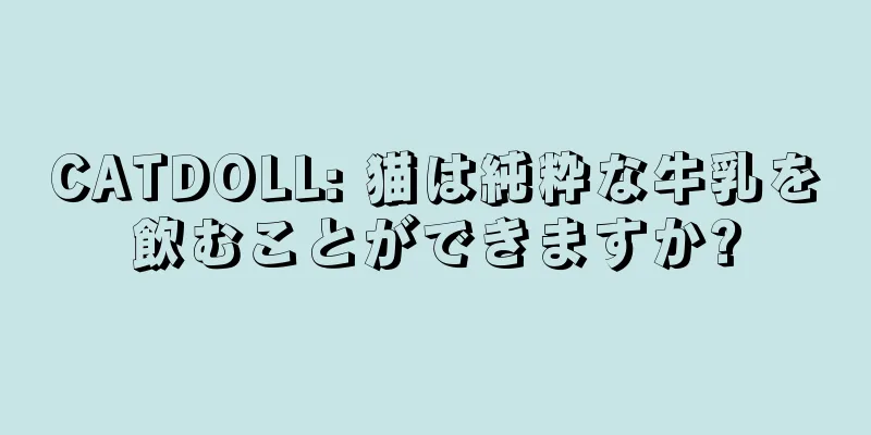 CATDOLL: 猫は純粋な牛乳を飲むことができますか?