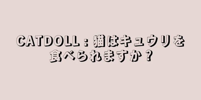 CATDOLL : 猫はキュウリを食べられますか？