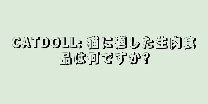 CATDOLL: 猫に適した生肉食品は何ですか?
