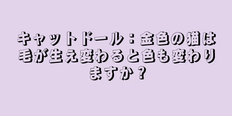 キャットドール：金色の猫は毛が生え変わると色も変わりますか？