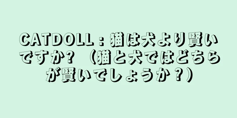 CATDOLL : 猫は犬より賢いですか? （猫と犬ではどちらが賢いでしょうか？）