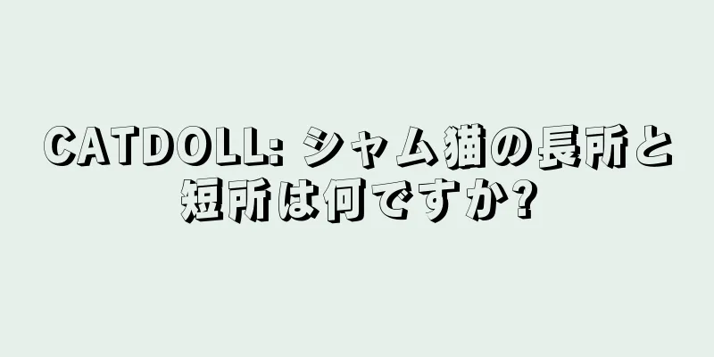 CATDOLL: シャム猫の長所と短所は何ですか?